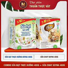 Combo Sữa Thực Vật, Sữa Hạt Chay 480g + Sữa Hạt Thực Dưỡng 480g - Soyna