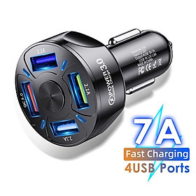 Bộ sạc điện thoại xe di động MZX 12V 4 USB C A Ultra Super Fast Sạc bộ điều hợp Jack