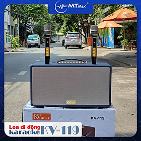 Mua Loa xách tay KVBest KV-119  mẫu loa karaoke mini cao cấp  có thiết kế tinh tế công suất 170w HDMI  OPTICAL và buetooth 5.0 tặng kèm 2 mic UHF cao cấp Tính chinh micro: Mic vol  M Echo  M Delay  M Reverb  M Treble  M Bass