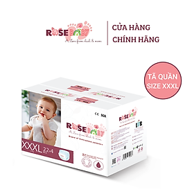 Thùng Bỉm Quần ROSE BABY Size XXXL 88 miếng