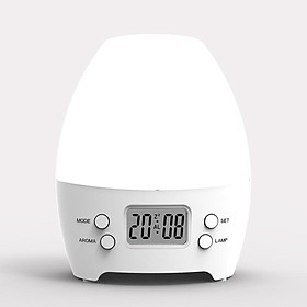 Night Light with Alarm Clock & Humidifier Bedside Lamp for Bedroom Living Room Gifts for Friends