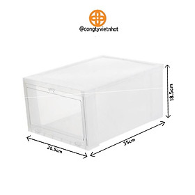 Mua HỘP ĐỰNG GIÀY NẮP NHỰA ĐÚC CỨNG. MỖI HỘP CHỊU TỐI ĐA 10Kg. ĐỂ GIÀY BIG SIZE