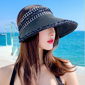 Mũ nửa đầu rộng vành chống nắng chống uv phong cách Hàn mới, nón nữ thời trang