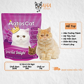 Thức Ăn Cho Mèo Ba Tư Aatas Cat Bao 1,2kg Vị Cá Hồi Cá Ngừ Cá Mòi Gà