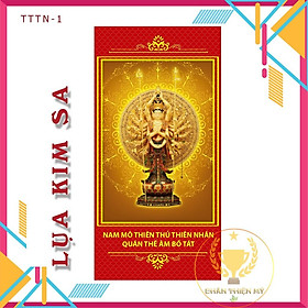 Thiên Thủ Thiên Nhãn - Tranh Vải Kim Sa Cao Cấp