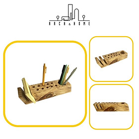 HỘP ĐỰNG BÚT ĐỂ BÀN ARCH & HOME GỖ THÔNG MỸ NHẬP KHẨU HỘP CẮM BÚT VĂN PHÒNG ĐA NĂNG CAO CẤP – PH004