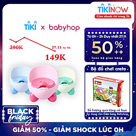 Bô vệ sinh trẻ em Kiu Kiu Babyhop cho bé từ 6 tháng đến 5 tuổi chống trơn trượt có chỗ dựa và khay