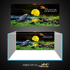 Mua Tranh 3D Koifish  Tranh Dán Bể Cá Trăng vàng   in tranh theo kích thước yêu cầu