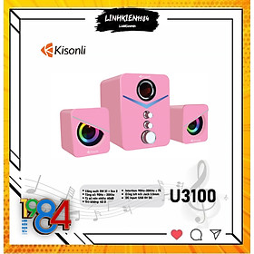 Mua Bộ loa KISONLI U - 3100 2.1 ( 3C/Bộ) - Loa máy tính đen và hồng