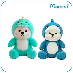 Gấu Bông Teddy Lena Cosplay Khủng Long, Cá Mập 40cm - 65cm Cao Cấp Memon