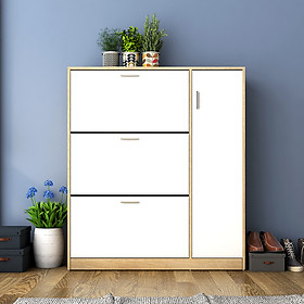 Mua Tủ Giày Thông Minh (4 cánh khung sồi cánh trắng) CT42