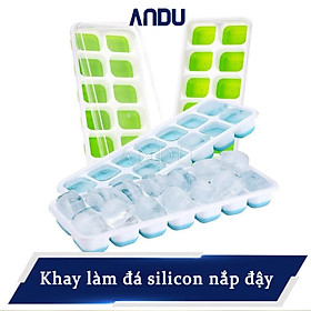 Mua Khay Làm Đá Có Nắp  Khay Đá Silicon Tránh Bị Mùi Tủ Lạnh