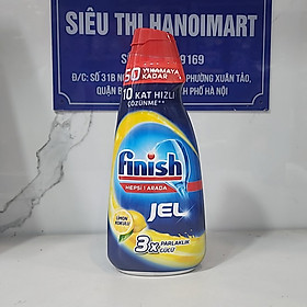 Xà Phòng Rửa Bát Finish All In 1 Max Dạng Gel Chai 1 Lít Chuyên Dùng Cho Máy Rửa Bát