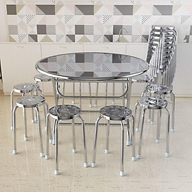 Mua Bộ bàn ghế inox 304 gồm 1 bàn + 10 ghế inox