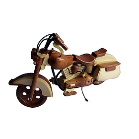 Mô hình xe motoley Davidson quà tặng mô hình,  lắp ráp sẵn 1st FURNITURE bằng gỗ tự nhiên cao cấp