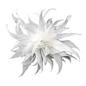 Ladies Feather Brooch Flower Brooches Pins for Wedding Black