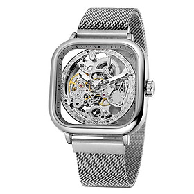 Đồng hồ nam FORSINING 291 cơ khí,phát sáng,chống nước 3ATM-Màu Bạc