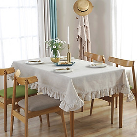 Khăn trải bàn Vintage trắng