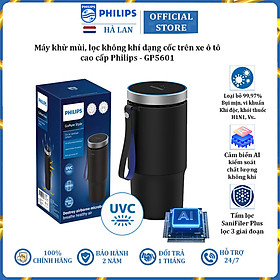 Mua Máy khủ mùi và lọc không khí trên ô tô dạng cốc thương hiệu Philips GP5601  GP5602 cao cấp - Hàng Chính Hãng