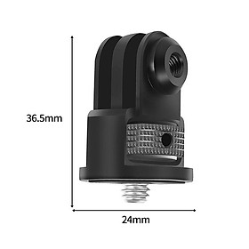 Bộ chuyển đổi nhôm mini Mount 360 Đĩa xoay được gia cố 1/4 "Vít cho GoPro 12 11 10 Osmo Action 2 Insta360 One X2 Camera Màu sắc: Đĩa màu xám