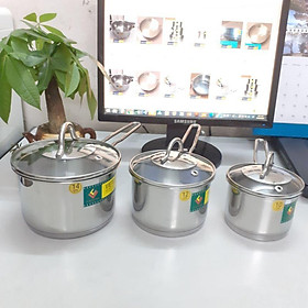 Mua Quánh quấy bột  Nồi bột inox 3 đáy size 10  12  14  16 cm sử dụng trên bếp từ