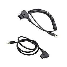 D-Tap Male to 4 Pin Mini XLR Female Adapter Power Cable For Camera TV Logic Monitor - Pack of 2