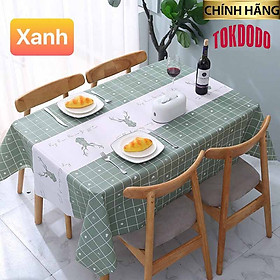 Khăn Trải Bàn Chống Thấm Nước Họa Tiết Độc Đáo, Tấm Lót Decor Bàn Ăn Kẻ Caro Nhiều Kích Thước Chính Hãng TOKDODO