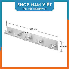 Móc treo đồ, treo khăn nhà tắm, phòng ăn dán tường inox 304