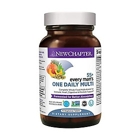 New Chapter Multivitamin for Men 50 Plus - Every Man's One Daily 55+ with Fermented Probiotics + Whole Foods + Astaxanthin + Organic Non-GMO Ingredients -72ct