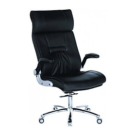 Ghế giám đốc 2 cần chân nhôm tay điều chỉnh cao cấp ibie ib015 - đen