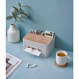 Mua Hộp đựng khăn giấy để bàn kèm khay đựng vật dụng Sang trọng 2577