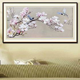 Mua Tranh thêu kín Hoa phong lan vs8268  kích thước 110 x 55 cm  11ct thêu 3 sợi
