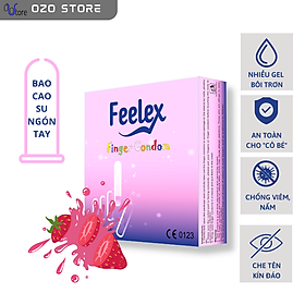 Hình ảnh Bao cao su ngón tay Feelex Finger Condom siêu dai, nhiều gel bôi trơn, hộp 12 pcs