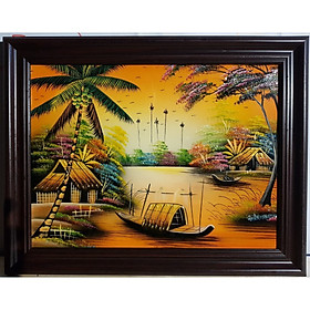 TRANH VẼ SƠN MÀI - PHONG CẢNH QUÊ HƯƠNG VIỆT NAM
