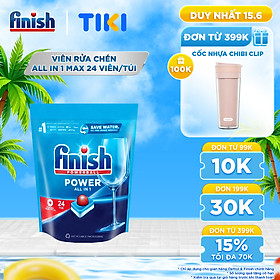 Viên rửa chén bát Finish All in one Max 24 viên