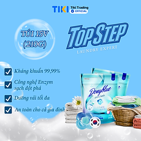 Viên giặt xả Top Step hương Nắng mai tươi mát gói 15 viên (210g)