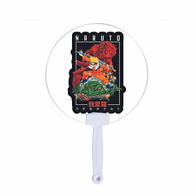 Quạt tròn cán nhựa IN HÌNH Naruto - Truyền Thuyết Cửu VĨ Hồ anime
