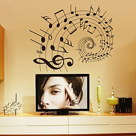 Mua Decal dán kính dán tường âm nhạc uốn xoắn hiện đại