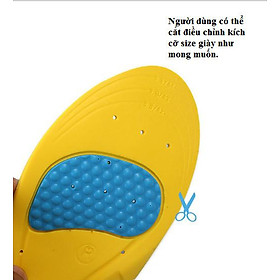 Miếng lót giày thể thao Yellow Sport chuyên dụng cao cấp, Lót giày cả bàn siêu êm chân, khoáng khí, khử mùi hôi - Size S (34-37)