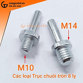 Trục chuôi tròn 8 ly nối đế chà nhám tròn vào máy cắt