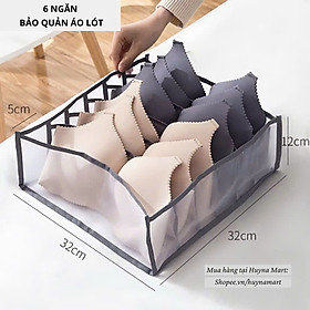 Combo 3 hộp vải đựng bảo quản đồ lót, khay đựng quần áo tất vớ bằng vải không dệt tiết kiệm diện tích 6, 7, 24 ngăn