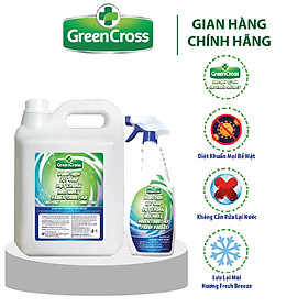 DUNG DỊCH XỊT KHUẨN MỖI NGÀY GREEN CROSS A2 CAN 5 LÍT - TẶNG 1 CHAI 500ML CÙNG LOẠI - Hương Fresh