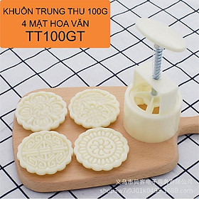 Mua Khuôn bánh trung thu 100g lò xo 2021 nhiều hoa văn mặt bánh - TT100