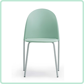 Ghế bàn trang điểm màu xanh mint bạc hà Ghế thân nhựa PP chân thép sơn tĩnh điện FLASH Morden Trending Chairs 