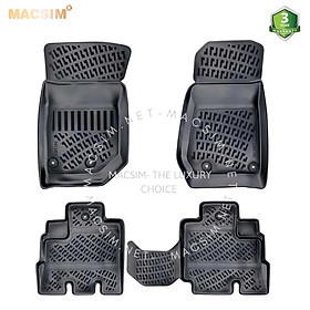 Thảm lót sàn ô tô nhựa TPU silicon Jeep Wrangler Rubicon (4D) 2018+ Nhãn hiệu Macsim
