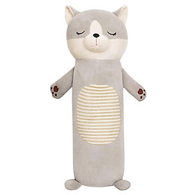 Mua Gối ôm con cáo xám  mèo xám nhắm mắt siêu mềm đáng yêu (65cm) vải miniso mềm mịn êm ái hàng cao cấp