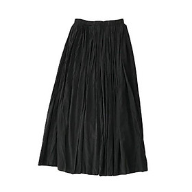 Chân váy xếp ly dài phong cách Hàn Quốc thanh lịch đủ 3 màu đen, trắng, nâu