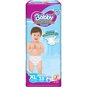 Tã Dán Bobby Fresh Siêu Mỏng Gói Đại XL38 (38 Miếng)