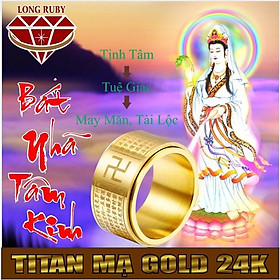 NHẪN BÁT NHÃ TÂM KINH MẠ VÀNG - PTN027X