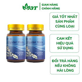 Combo 2 Tinh Chất Hàu Biển OYSTER MAN Cải Thiện Xuất Tinh Sớm, Yếu Sinh Lý (2 Hộp x 30 Viên)